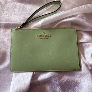 Kate Spade Green Clutch Wristlet